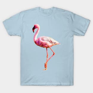 Gorgeous Pink Flamingo Digital Artwork T-Shirt